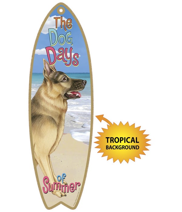 Surfboard with Tropical bkgd -  German S
