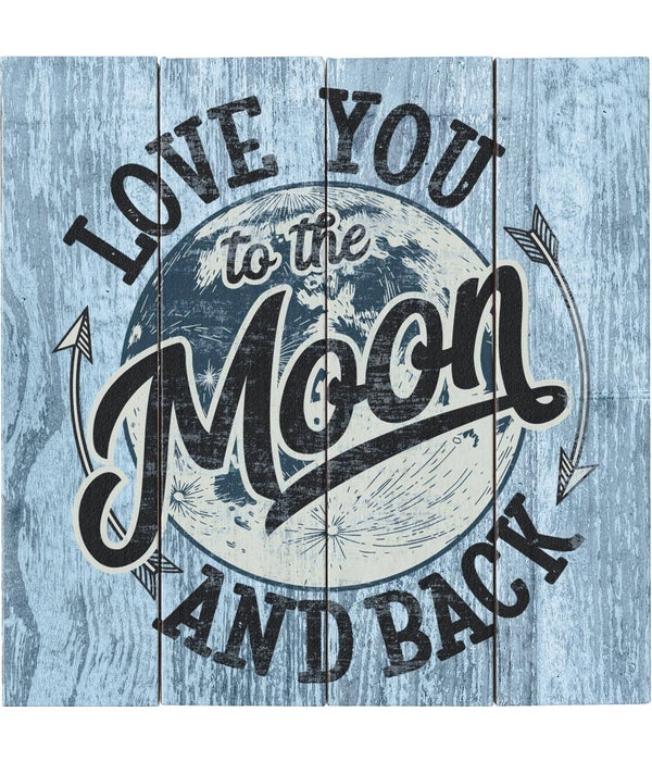 MOON AND BACK WOOD SIGN