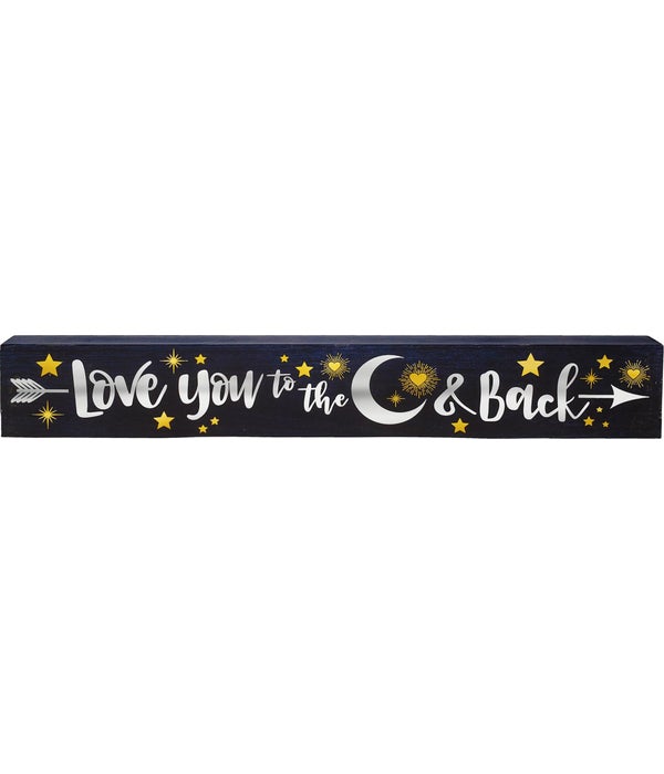 LOVE YOU TO THE MOON AND BACK WOOD SIGN