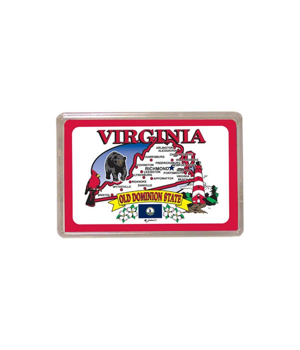 Virginia Playing Cards State Map 24DP