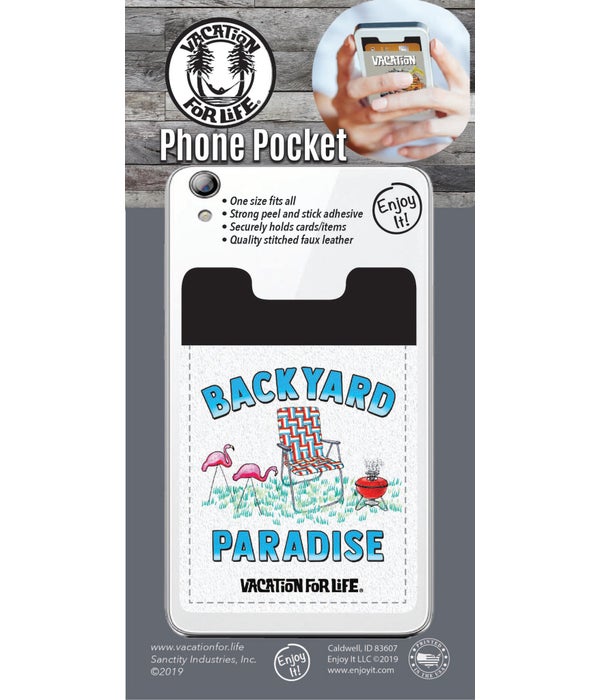 Backyard Paradise Phone Pocket