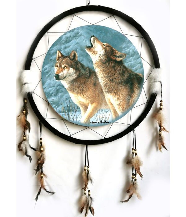 Dreamcatcher 24" Wolves (2) - Snowy Pines
