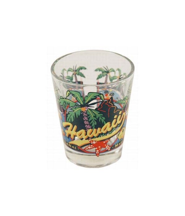 Hawaii 3 view shotglass