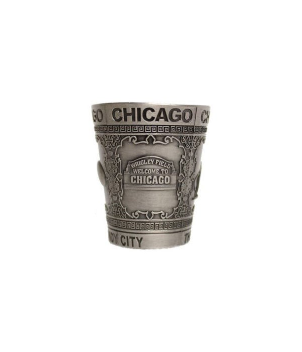 Chicago Metal shot glass