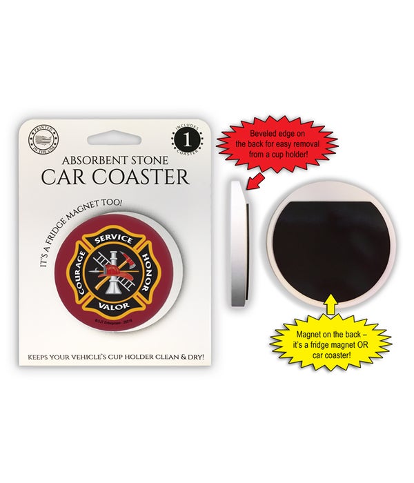 Fire Car Coaster Magnet