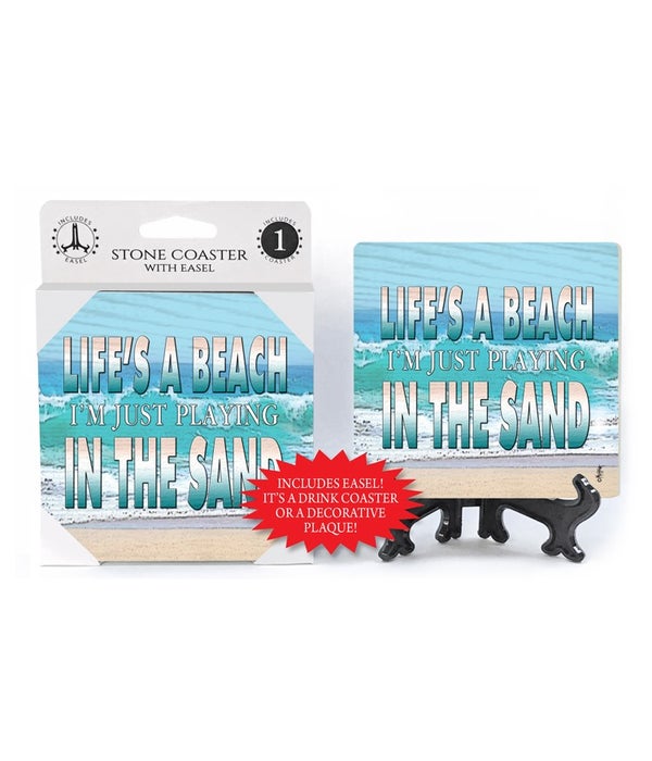 Life's a beach-1 pack stone coaster