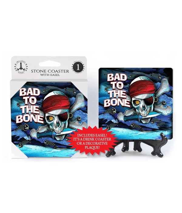 Bad to the bone-1 pack stone coaster
