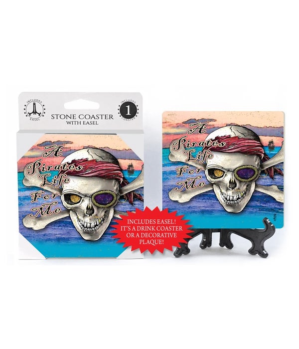A Pirates Life for me-1 pack stone coaster