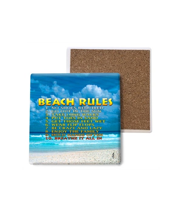 Beach Rules - coaster - Michael Messina
