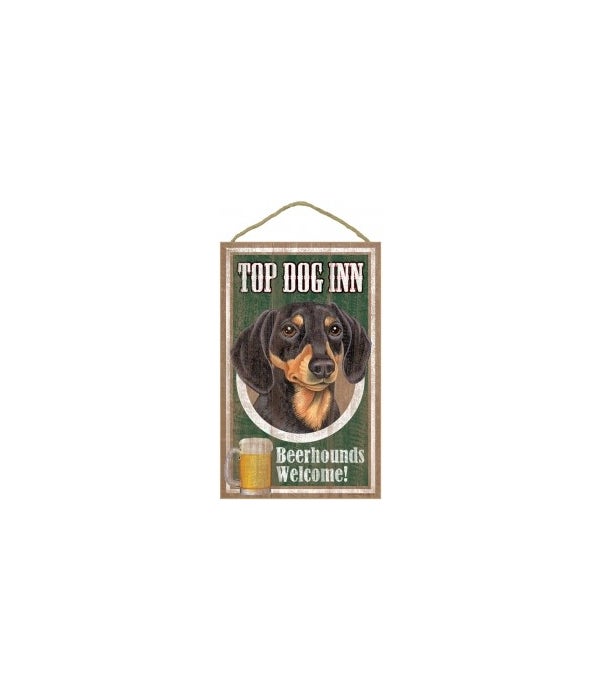 Top Dog Beerhound 10x16 Dachshund (Blac