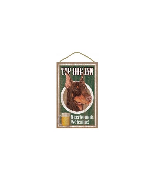 Top Dog Beerhound 10x16 Doberman (brown