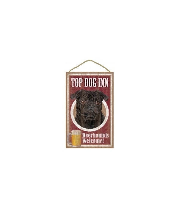 Top Dog Beerhound 10x16 Pug (Black)