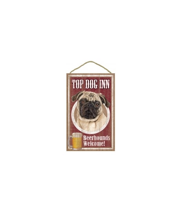 Top Dog Beerhound 10x16 Pug (Tan)