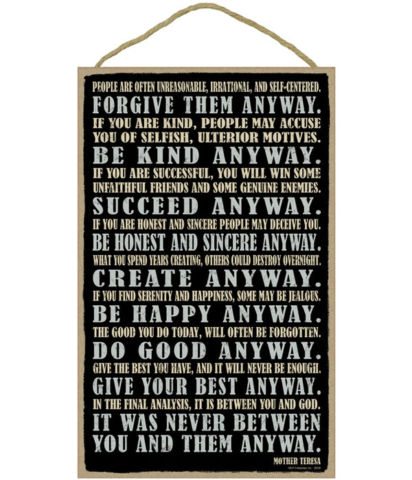 Mother Theresa 10 x 16 sign