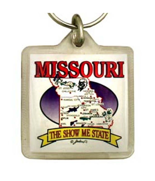 MO Keychain Lucite State Map