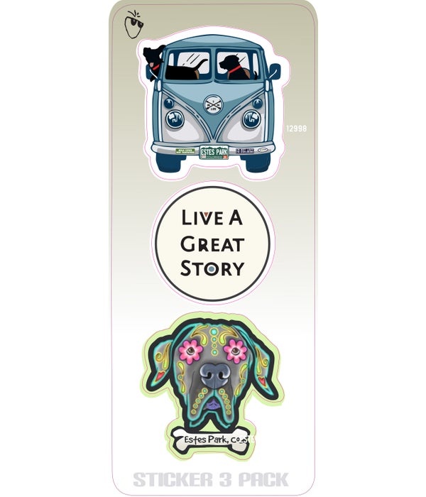 3 Pack Great Story Sticker