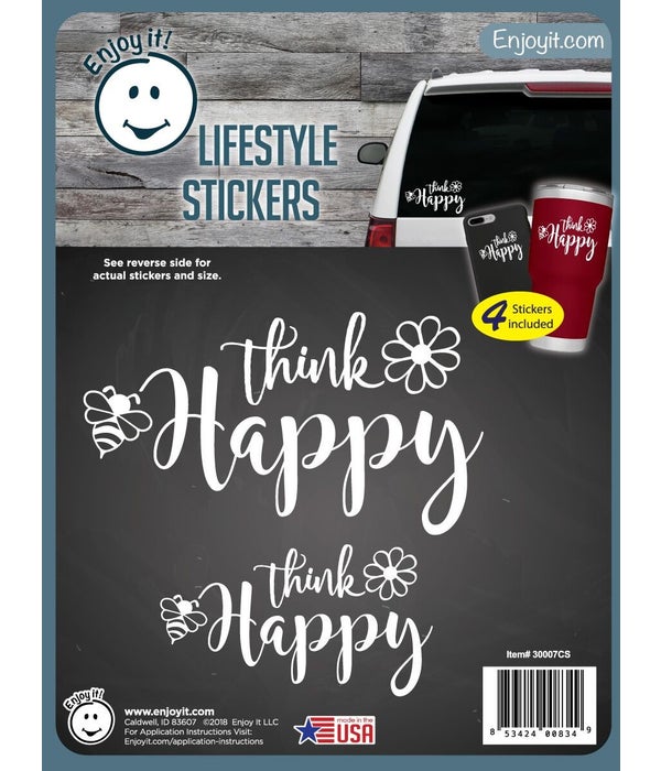 Think Happy Be Happy Stickers