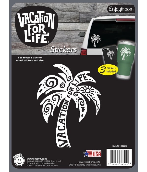 Palm Tree - Vacation For Life Stickers