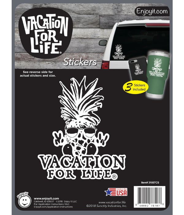 Pineapple Guy - Vacation For Life Sticke