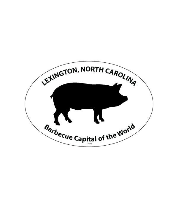 Lexington, North Carolina (pig silhouette) Barbecue Capital of the World Oval Magnets