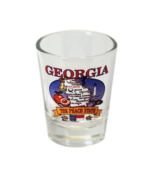 Georgia State Map Shotglass
