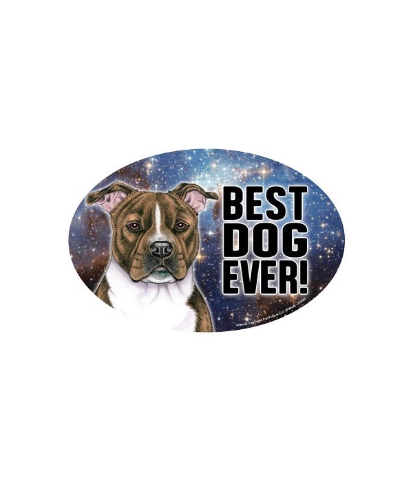 Pitbull (brindle) (Best Dog Ever!) Oval