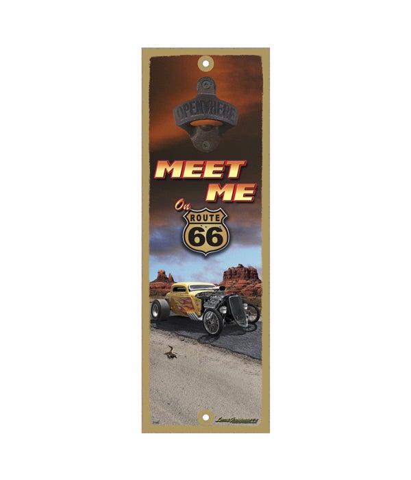 Meet me on Route 66 (yellow hot rod)