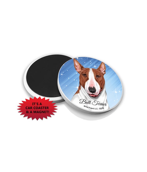 Bull Terrier-Car Coasters