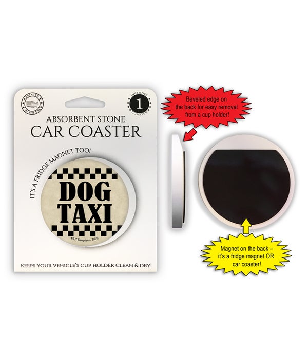 Dog Taxi 1 Pack Car Coaster
