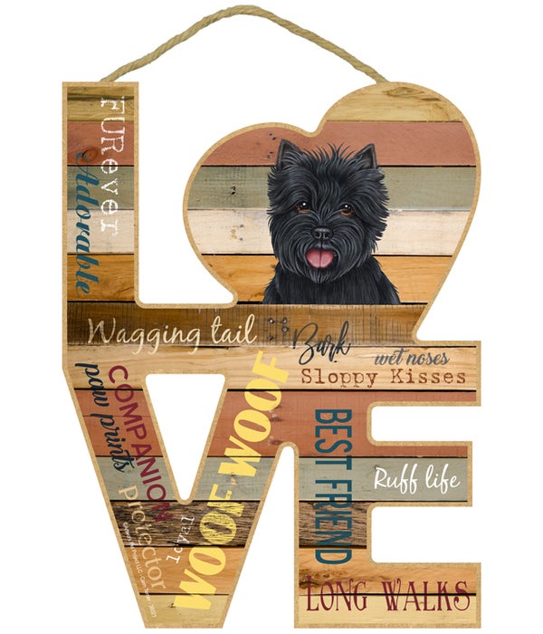 Love sign / Cairn Terrier (black)