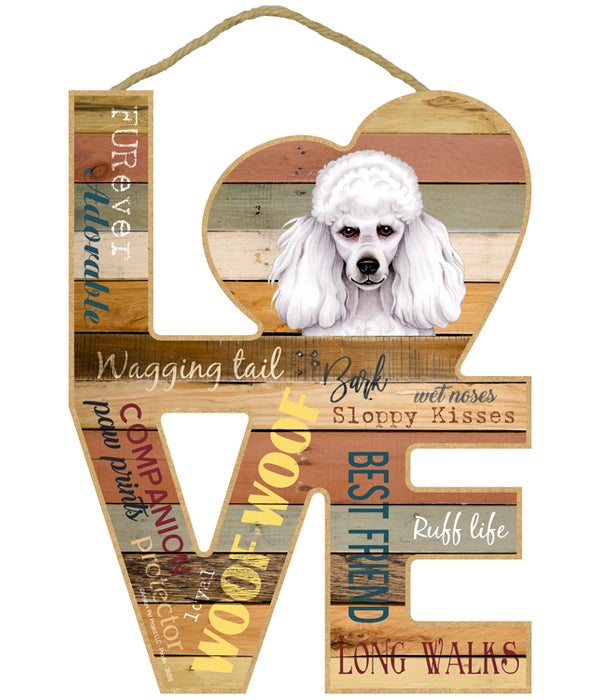 Love sign / Poodle (white)