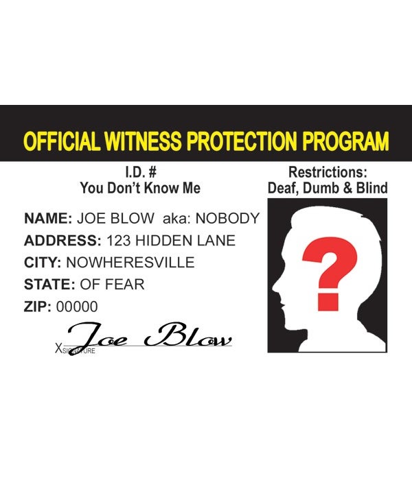 Witness Protection ID