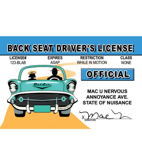 Back Seat Driver ID
