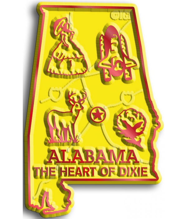Alabama Map Magnet