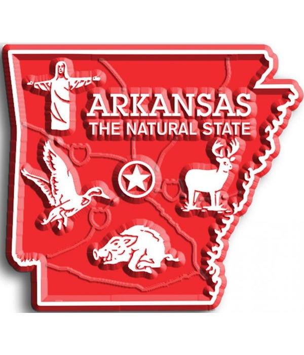 Arkansas Map Magnet