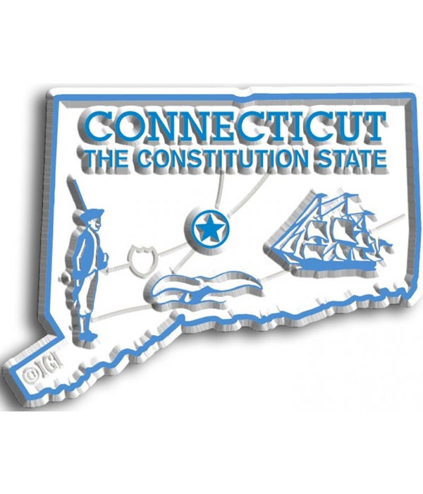 Connecticut Map Magnet
