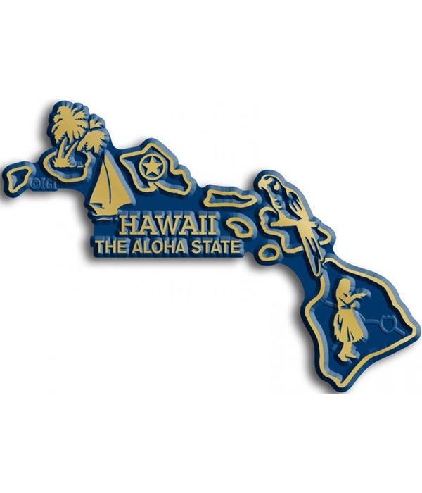 Hawaii Map Magnet