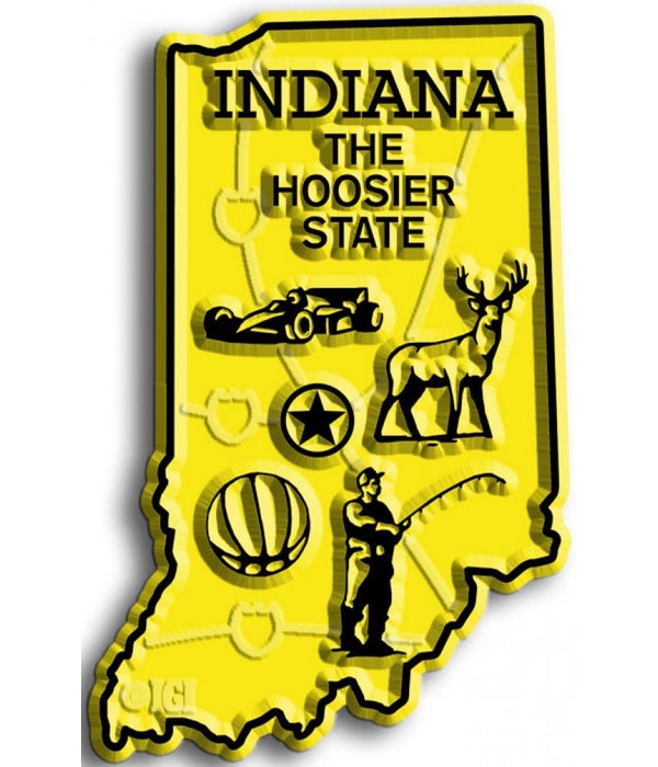 Indiana Map Magnet