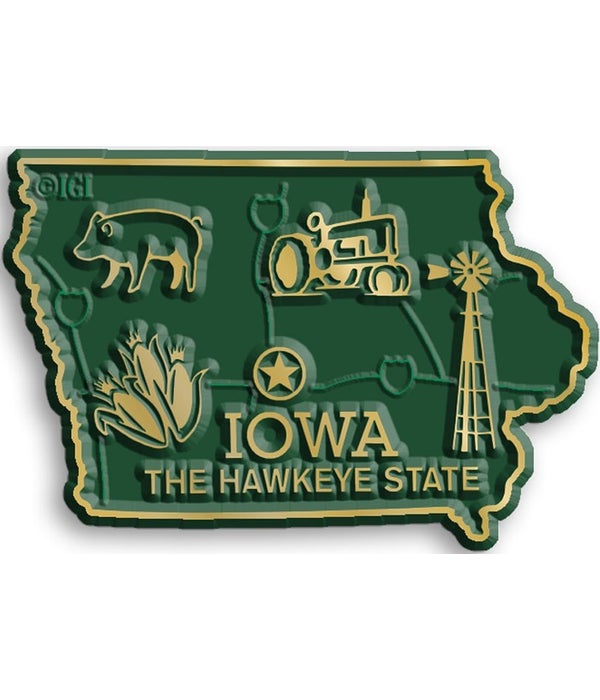 Iowa Map Magnet