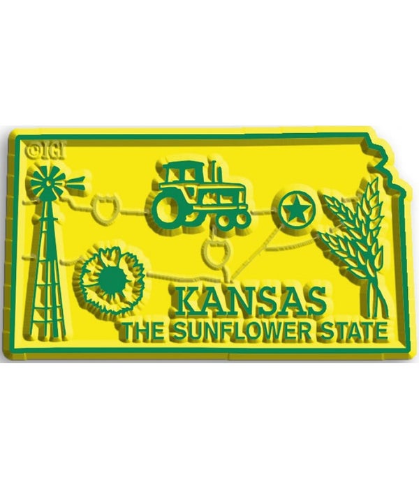 Kansas Map Magnet