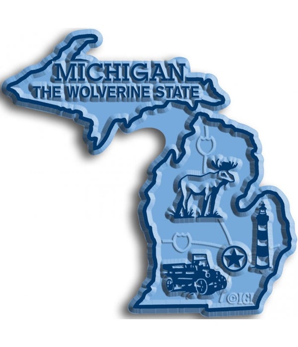 Michigan Map Magnet