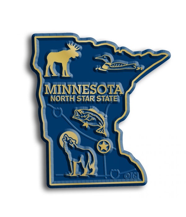 Minnesota Map Magnet