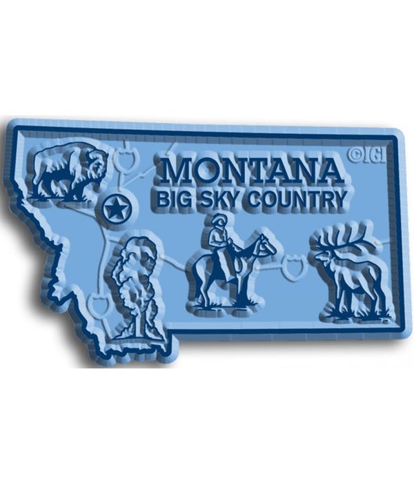 Montana Map Magnet