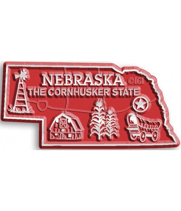 Nebraska Map Magnet