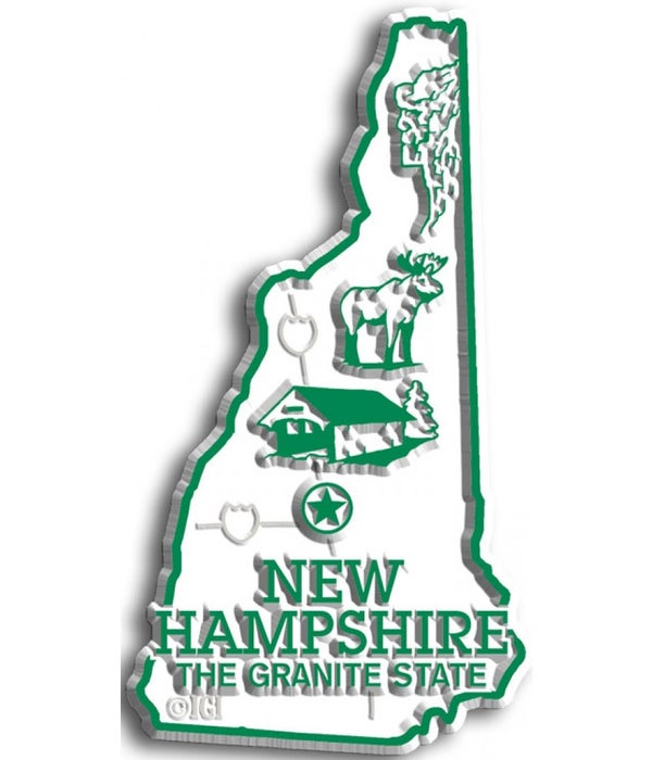 NH Bagged Map Magnet