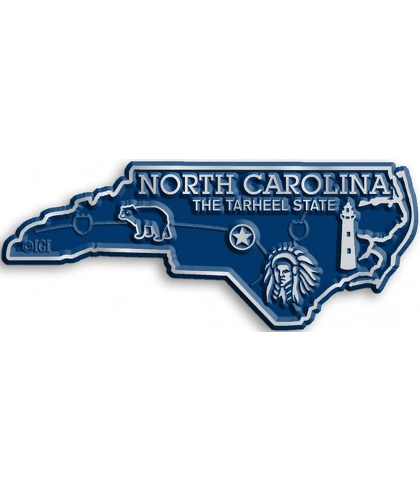 NC Bagged Map Magnet