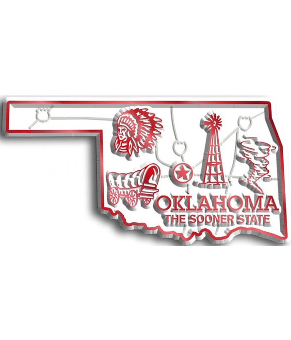 Oklahoma Map Magnet