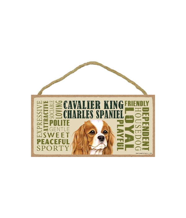 *Subway Style - Cavalier King Charles Spaniel 5x10 Sign