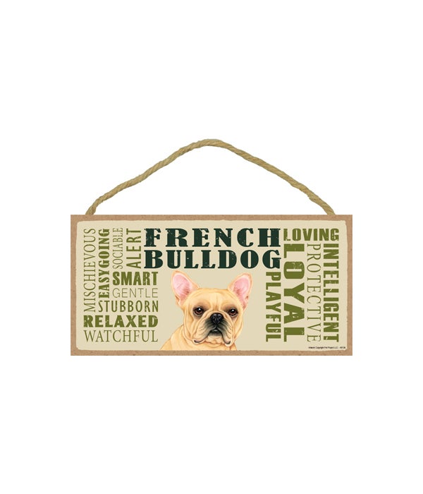 *Subway Style - French Bulldog 5x10 Sign