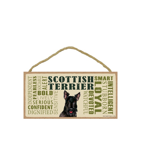 *Subway Style - Scottish Terrier 5x10 Sign